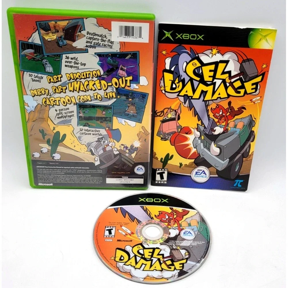 Cel Damage (Microsoft Xbox, 2001) CIB COMPLETE IN BOX